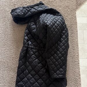 Athleta Quilted Black Puffer Coat